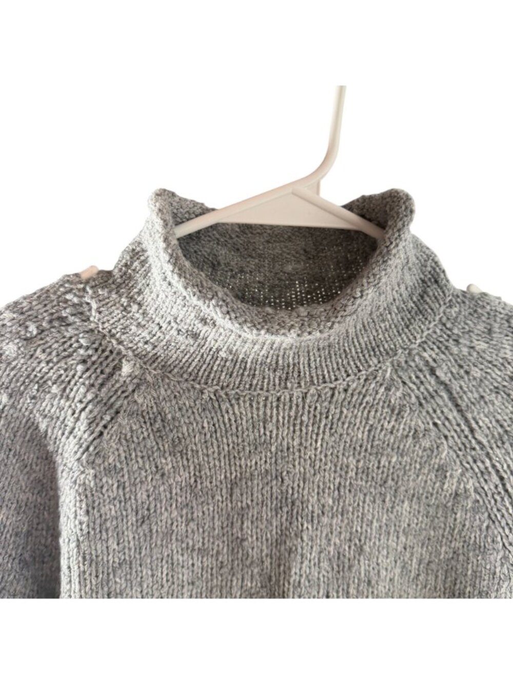 Everlane Rollneck Sweater Women's Size Small in Heather Grey Twist New With Tags - Picture 5 of 6